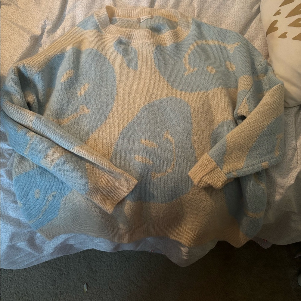 Altar'd State Blue and Cream Sweater